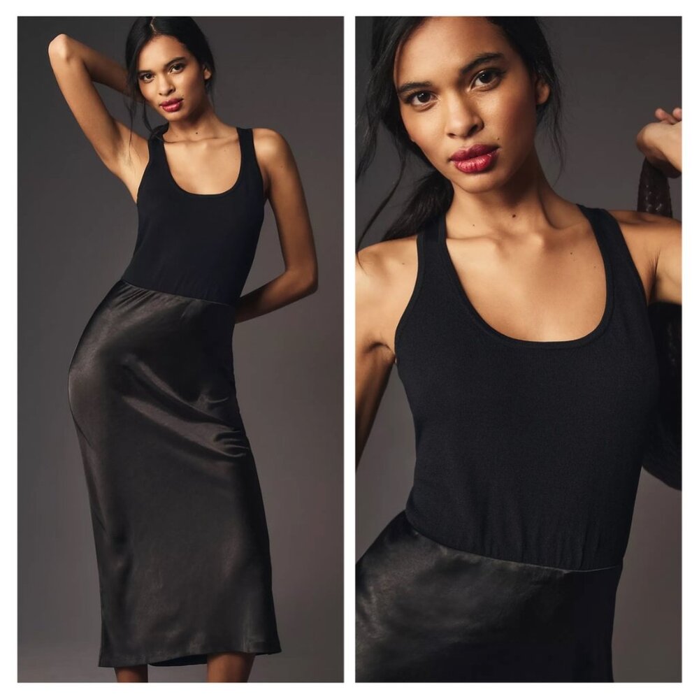 NWT Anthropologie x Mare Mare Mockable Knit Tank Top Midi Slip Dress - Picture 2 of 4